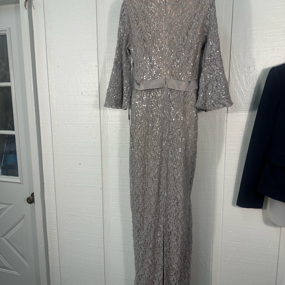 Calvin Klein Gray Lace Overlay Dress Size 10 NWOT - Picture 7 of 9